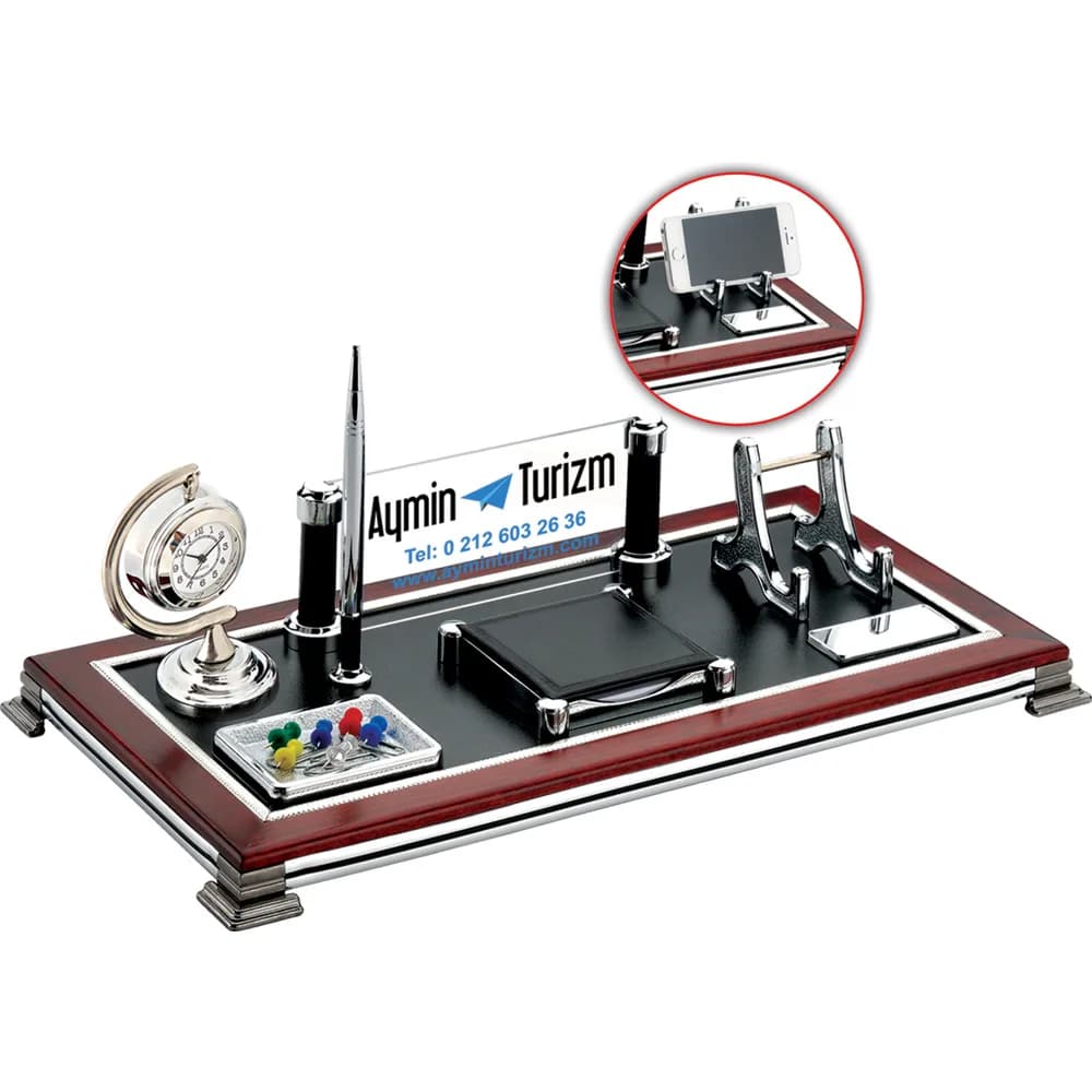 Telefon Standlı Ahşap Masa Seti 20x40