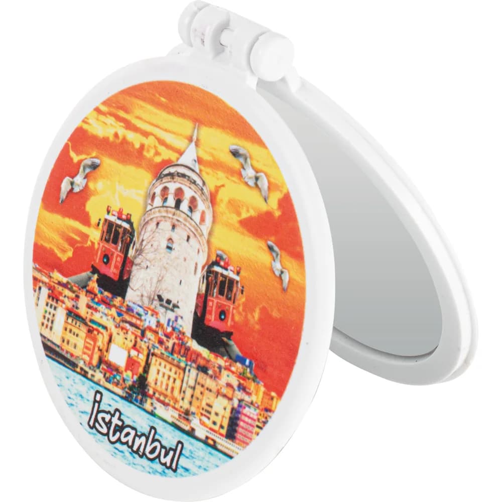 Plastik Yuvarlak El Aynası 8x9