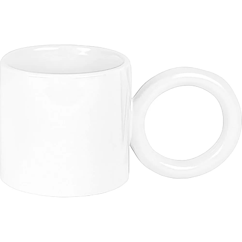 Halka Kulplu Kahve Fincanı 260 ml — Beyaz