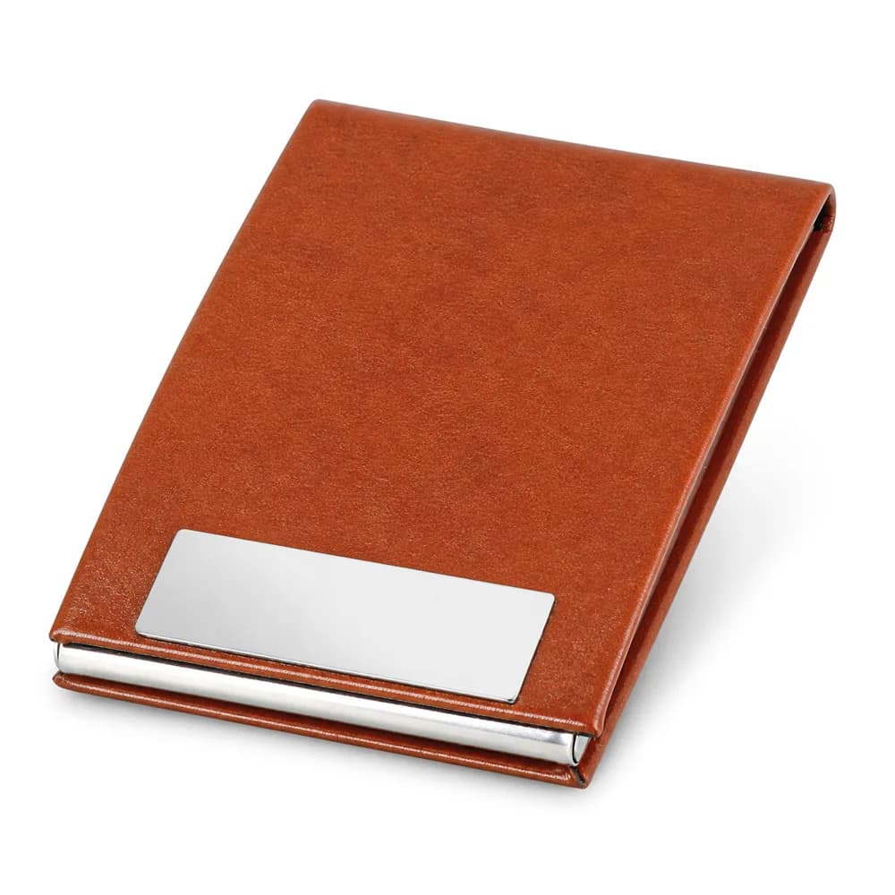 Dikey Plakalı Kartvizitlik 6,5x9,4 — Taba