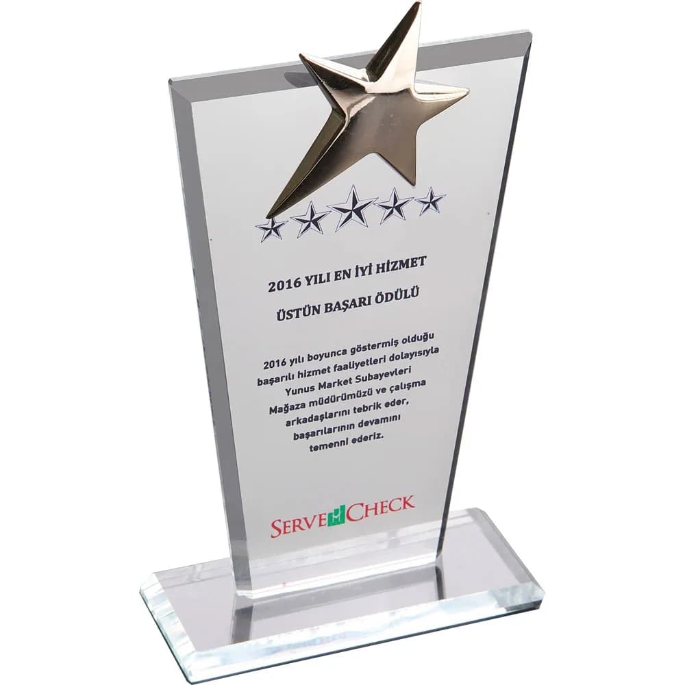 Kristal Plaket — Şeffaf