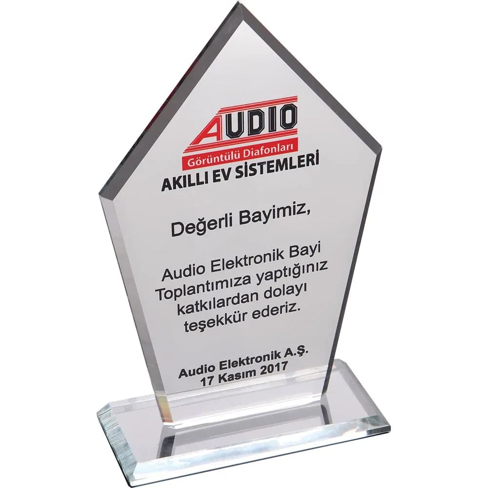 Kristal Plaket — Şeffaf