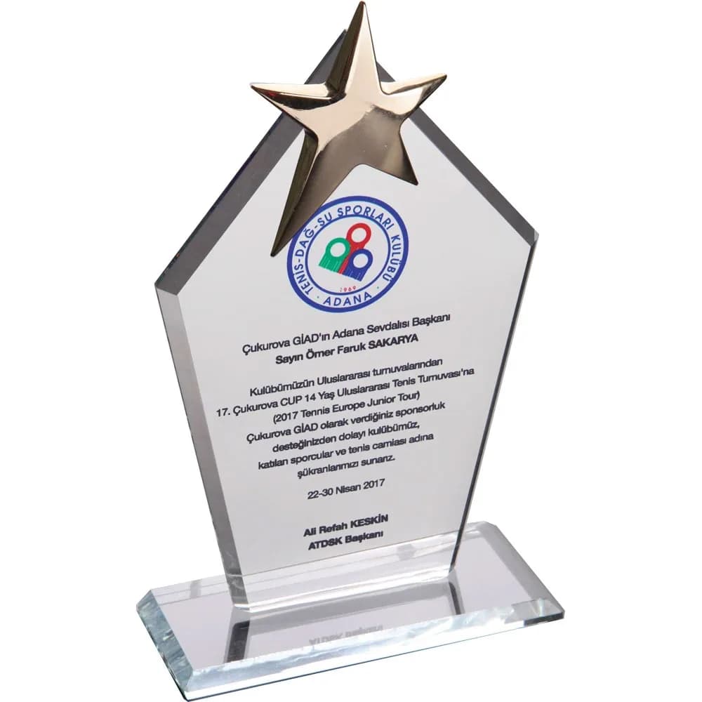 Kristal Plaket — Şeffaf