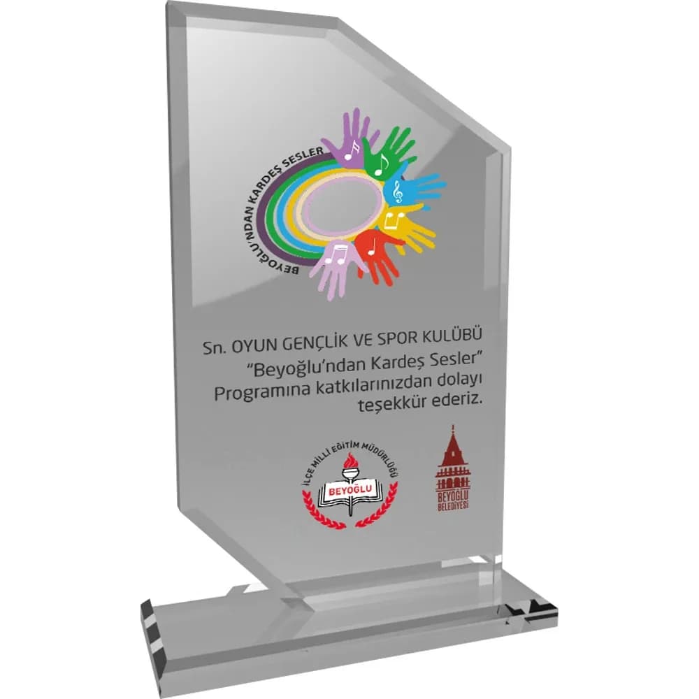 Kristal Plaket — Şeffaf