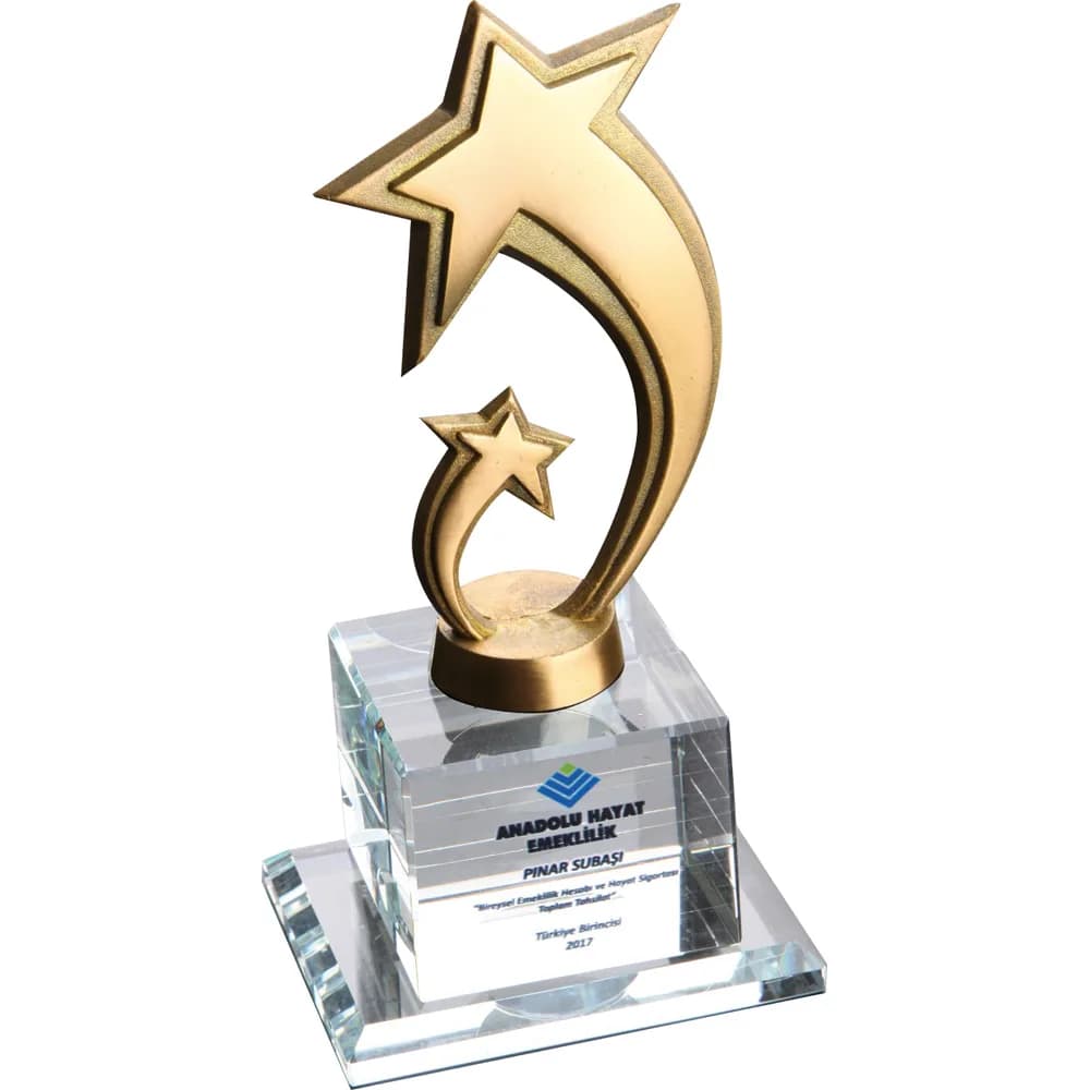 Yıldız Figürlü Kristal Plaket