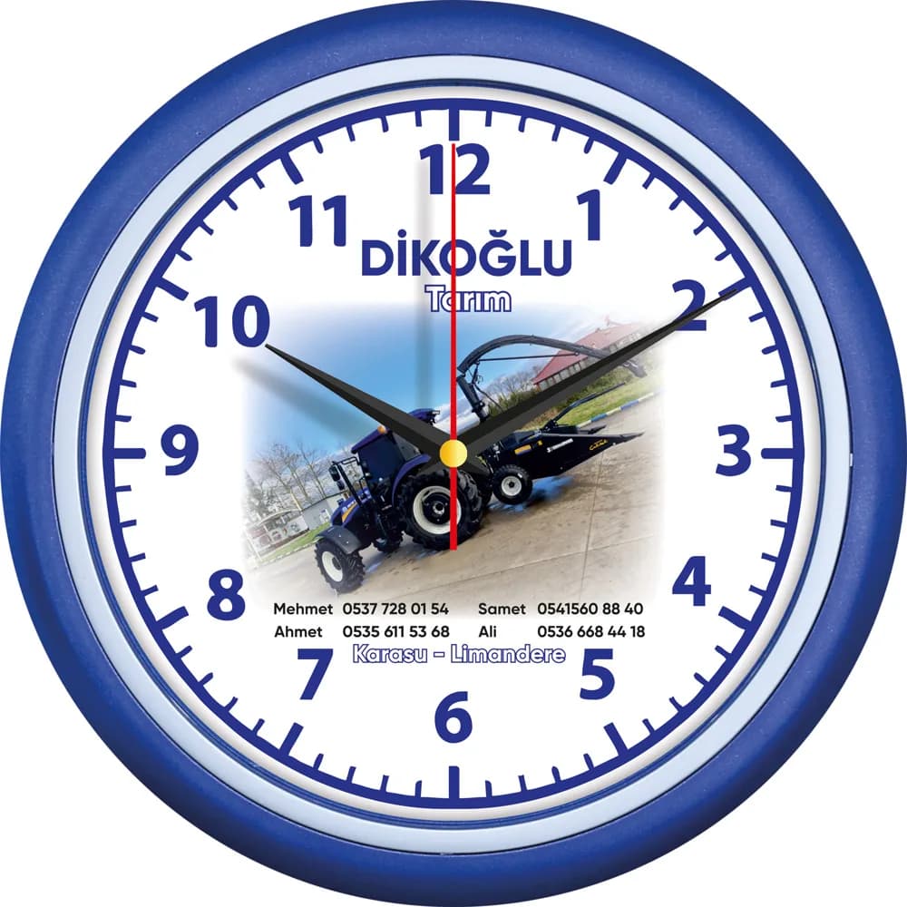 Çift Halkalı Duvar Saati 28 cm
