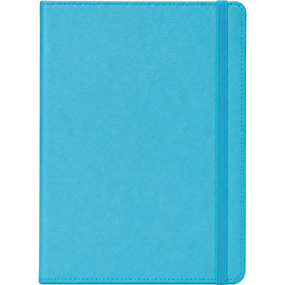 Lastikli Kareli Defter 19,5x25 — Turkuaz Mavi