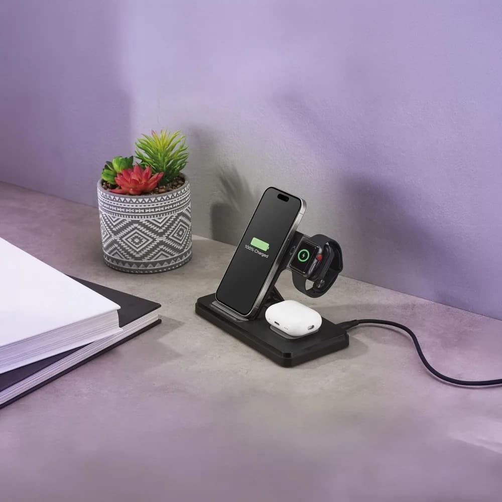 Wireless 3'lü Şarj İstasyonu