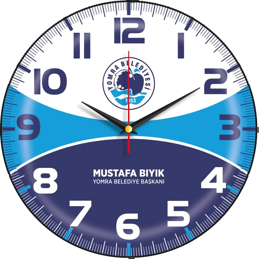 Bombe Cam Duvar Saati 30 cm