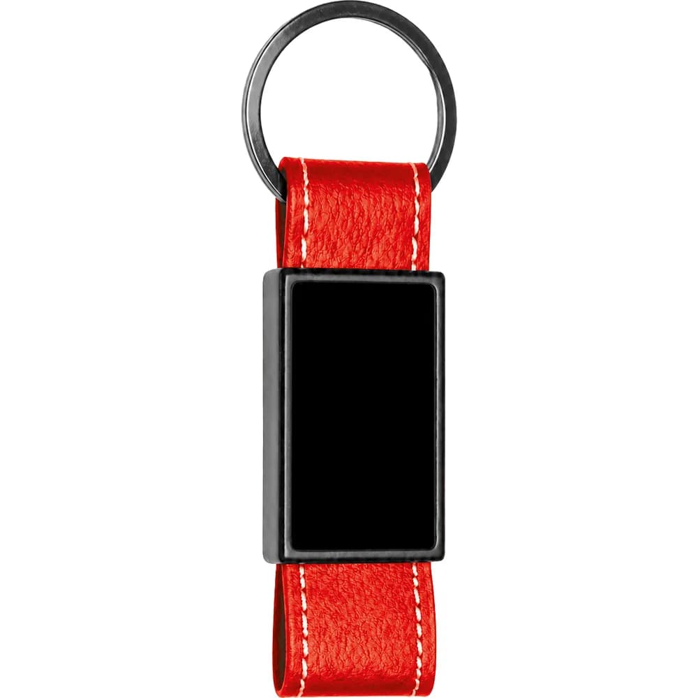 Kayışlı Dikdörtgen Anahtarlık — Kırmızı