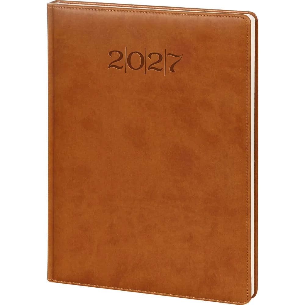 Dikişli Haftalık Ajanda 20x28 — Taba