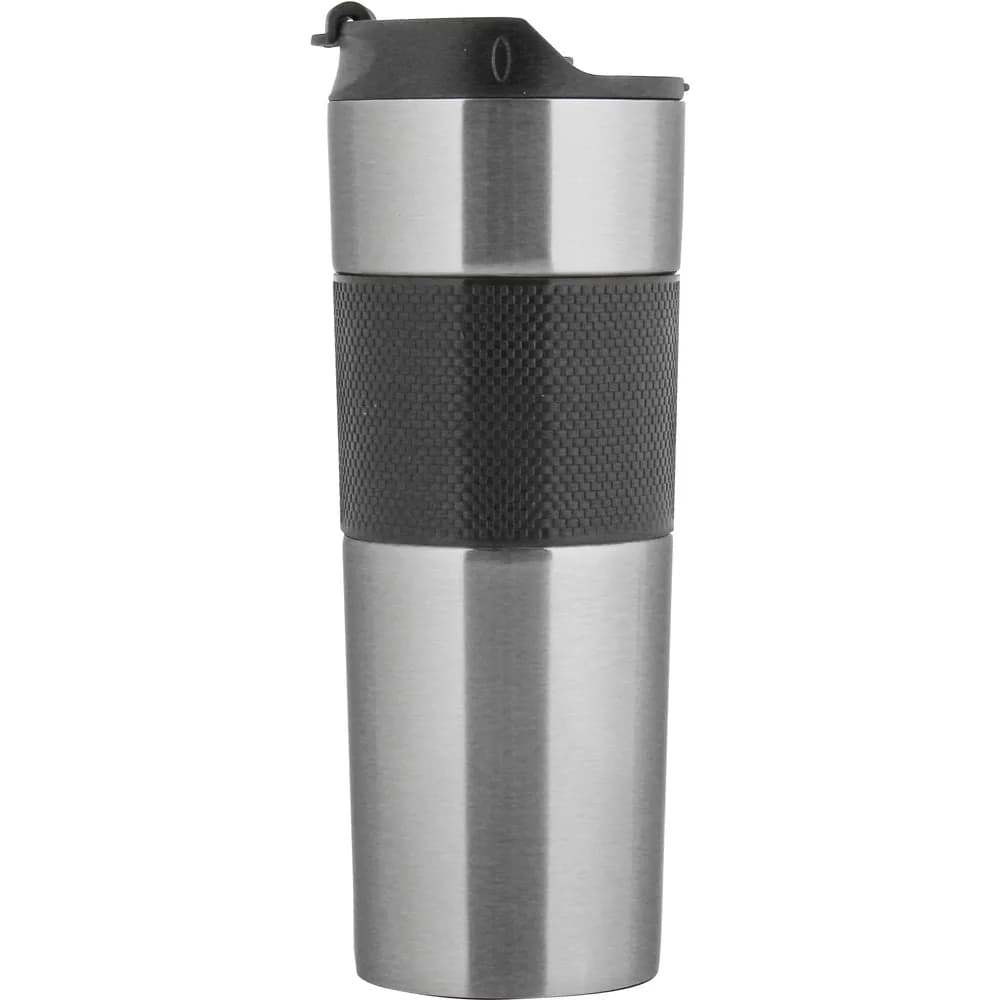 Kavrama Bantlı French Press Termos 500 ml — Gümüş