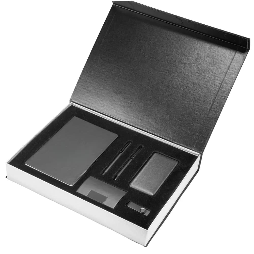 Powerbank USB Kartvizitlik Seti — Siyah