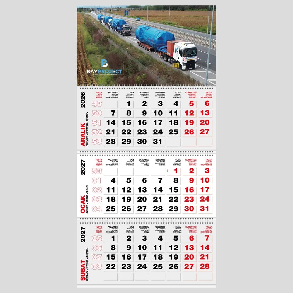 Jumbo Sıvama Gemici Takvim 39,6x83