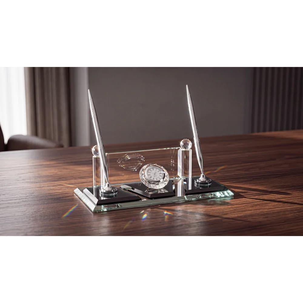 Çift Kalemli Kristal Masa Seti 12x24