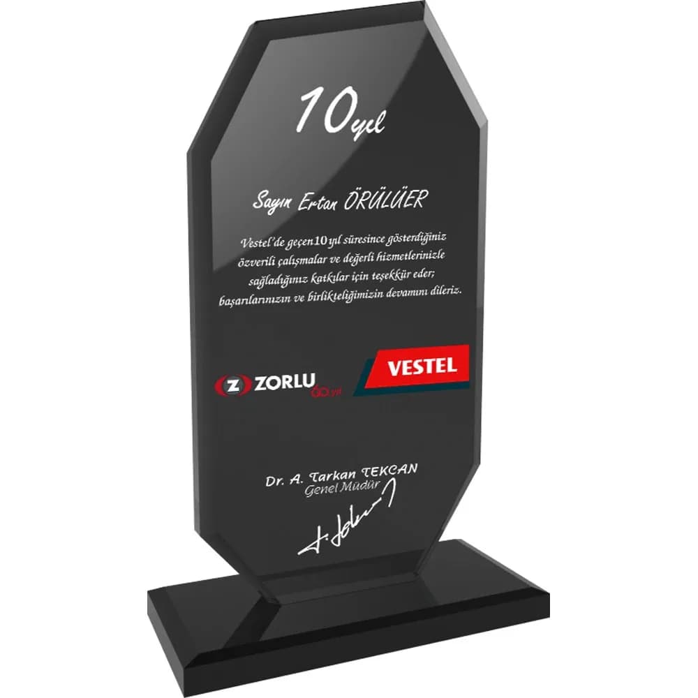 Kristal Plaket — Füme