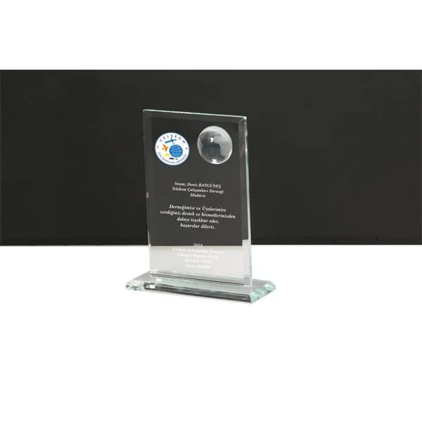 Dikdörtgen Kristal Plaket 10x13