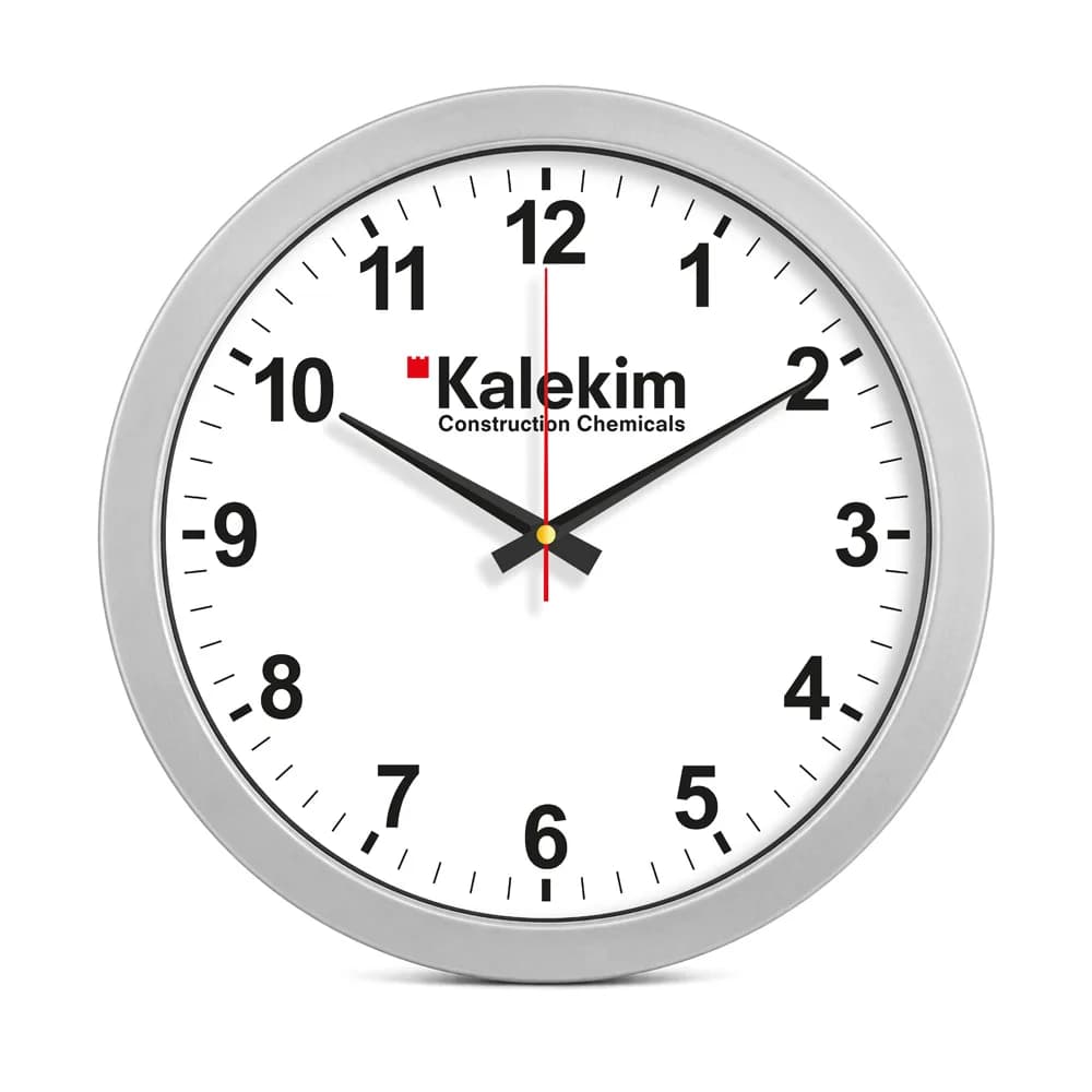 Metalize Duvar Saati 30 cm — Gümüş