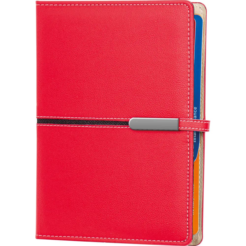 Şeritli Hesap Makineli Organizer — Kırmızı