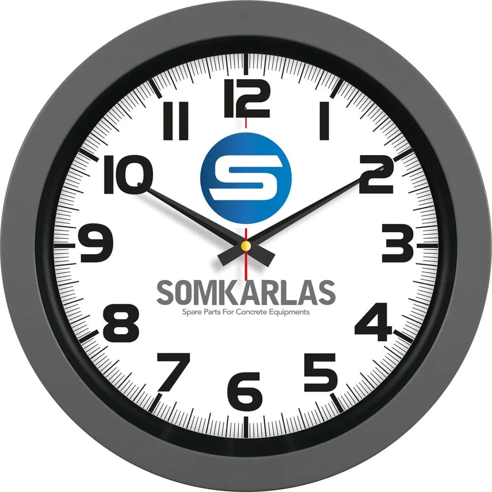 Plastik Duvar Saati — Füme