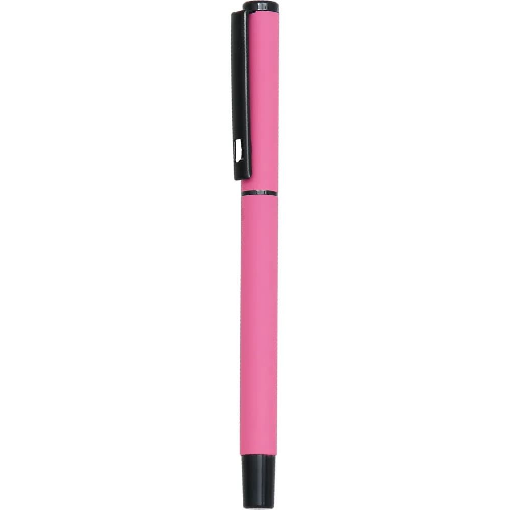 Siyah Klipsli Rubber Roller Kalem — Pembe