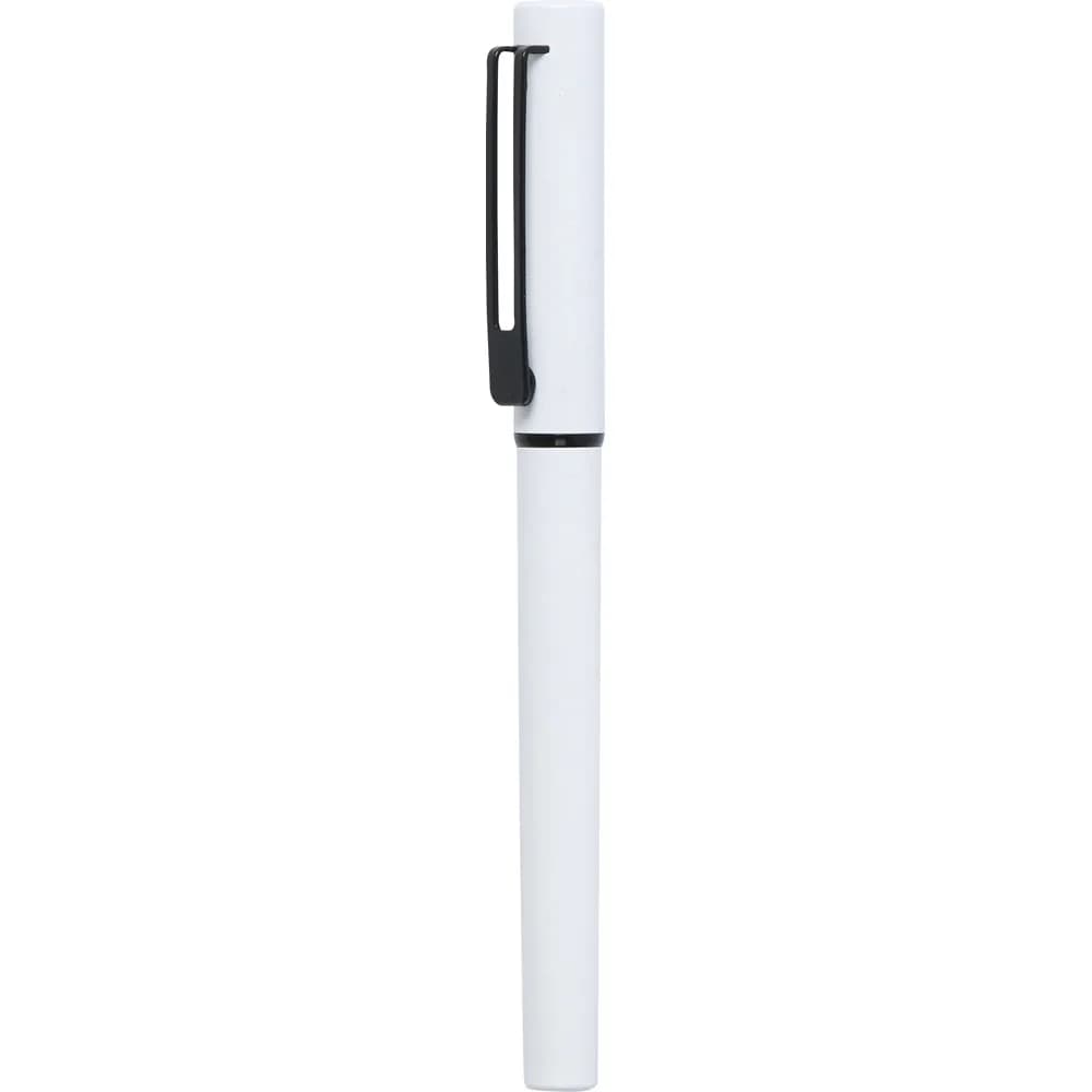 Siyah Klipsli Roller Kalem — Beyaz