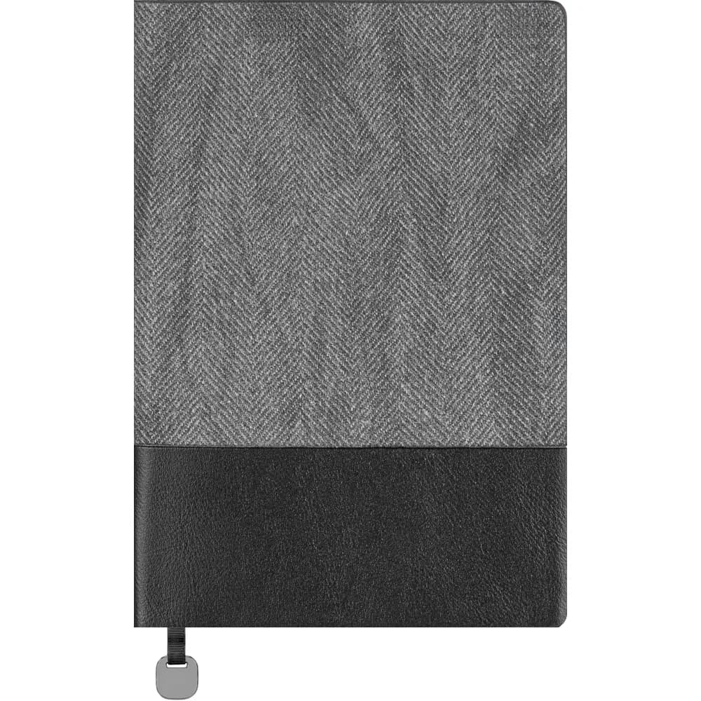 Kumaş Dokulu Defter 15,5x21,5 — Siyah