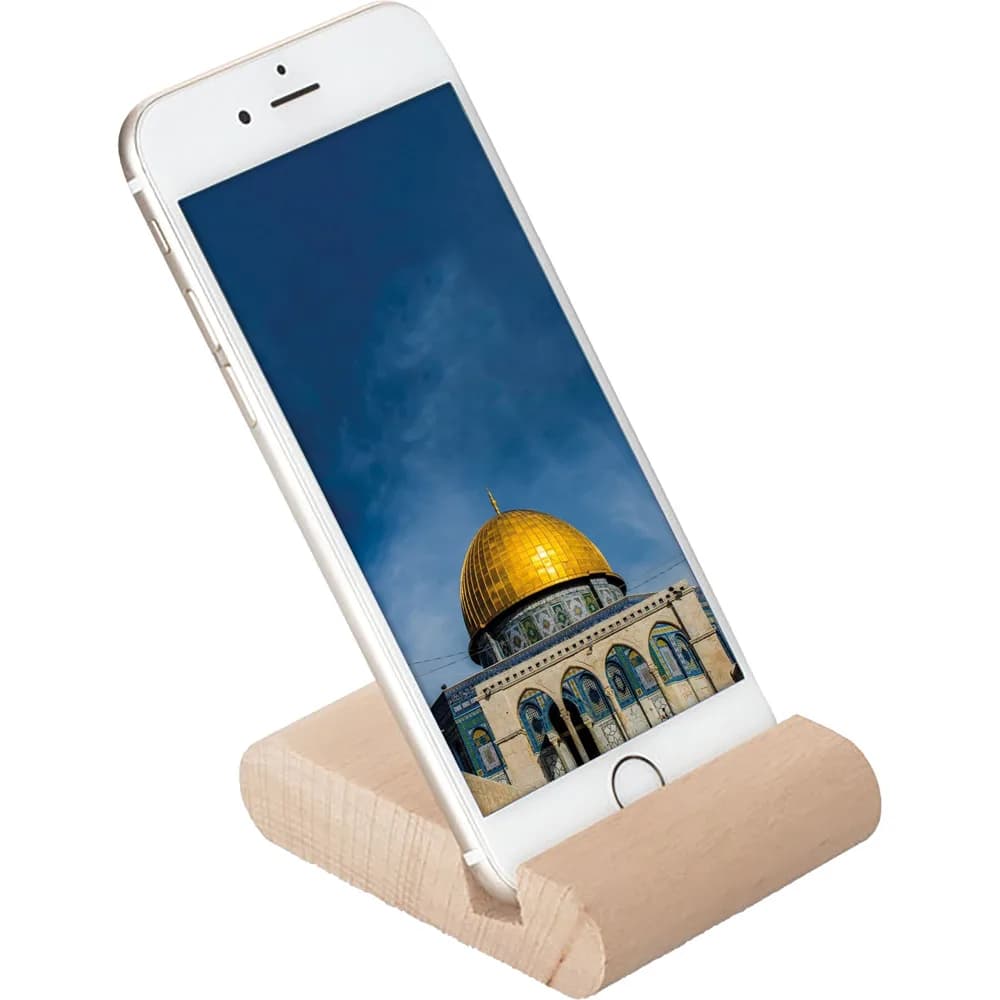 Oval Ahşap Telefon Standı