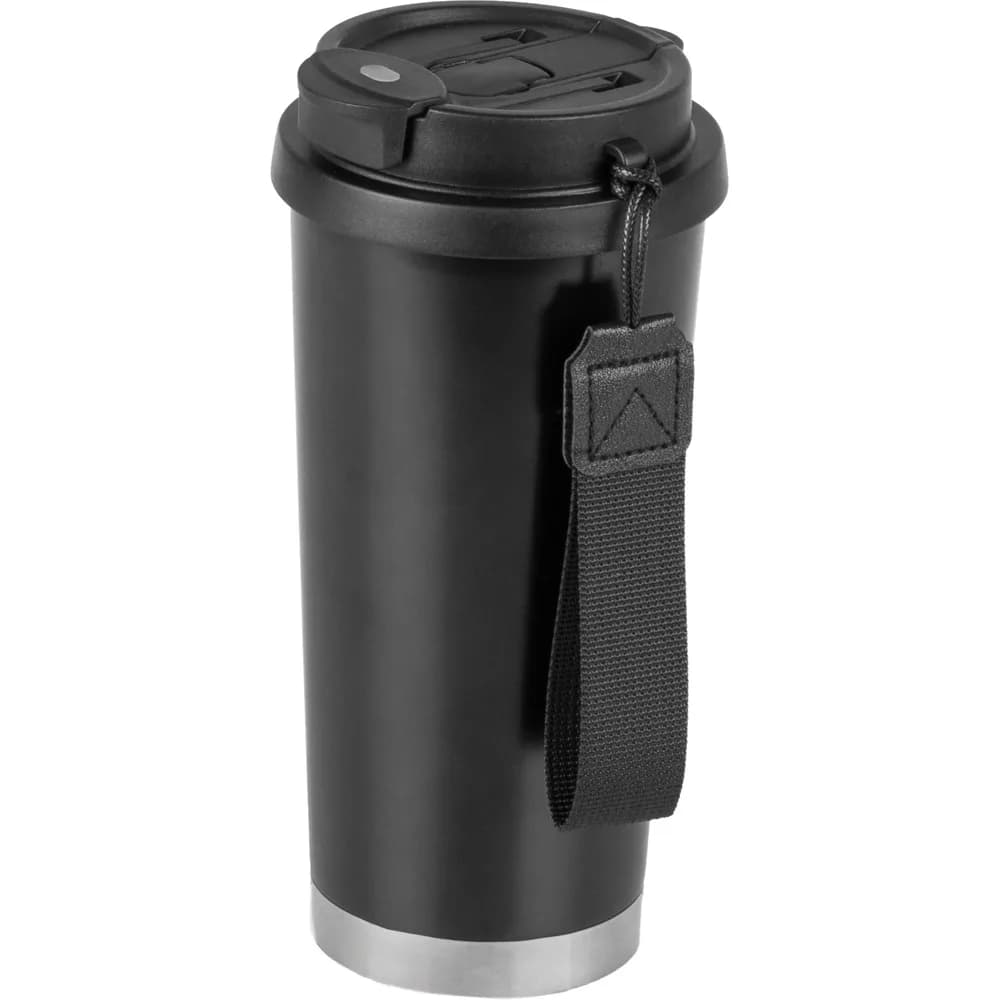 El Askılı Termos Bardak 480 ml — Siyah